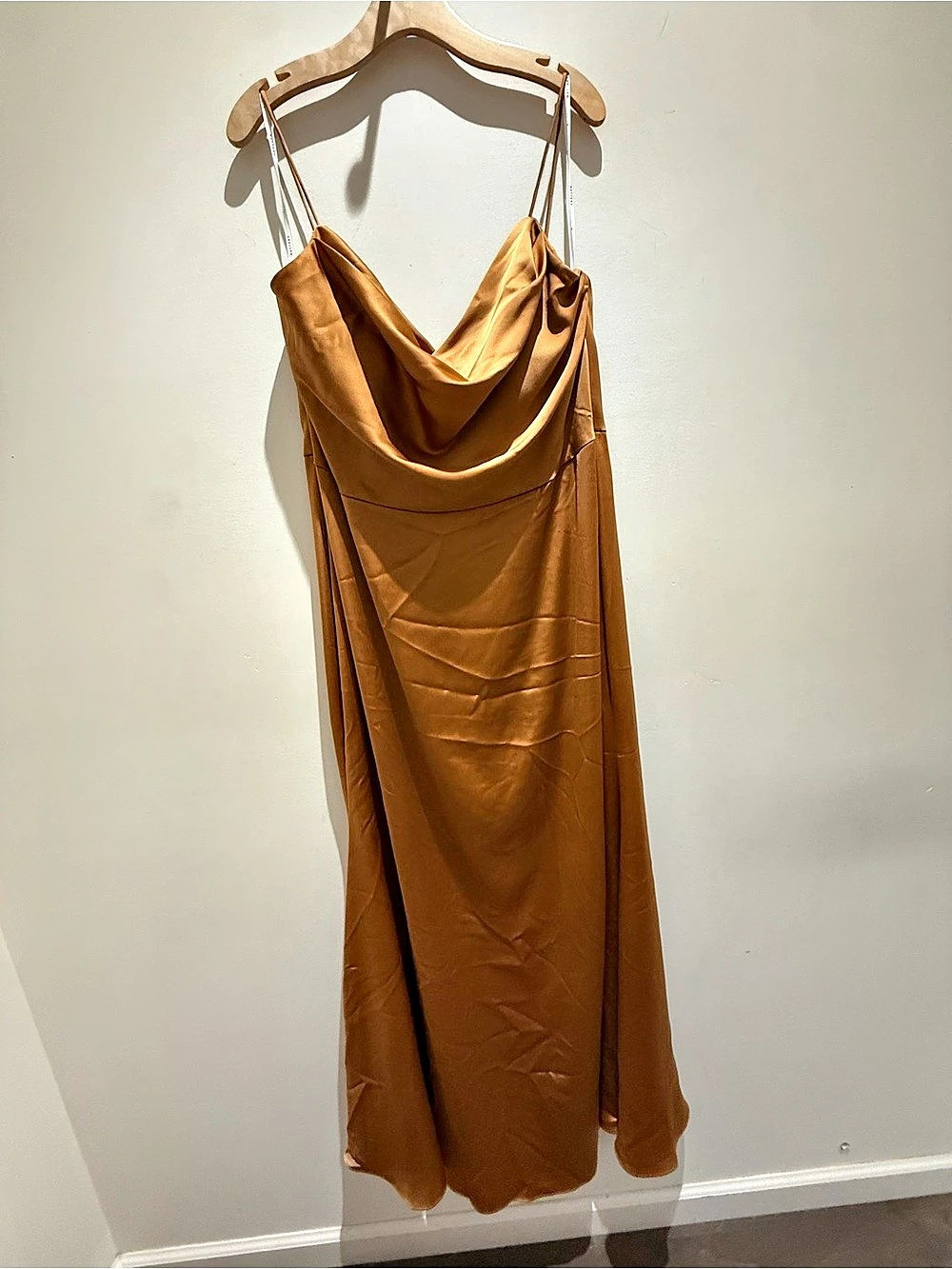 Watters Draped Maxi Dress in copper Size 1X